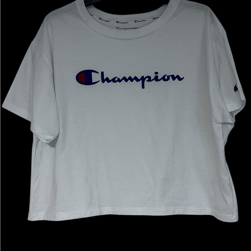 Champion Cropped White T-Shirt